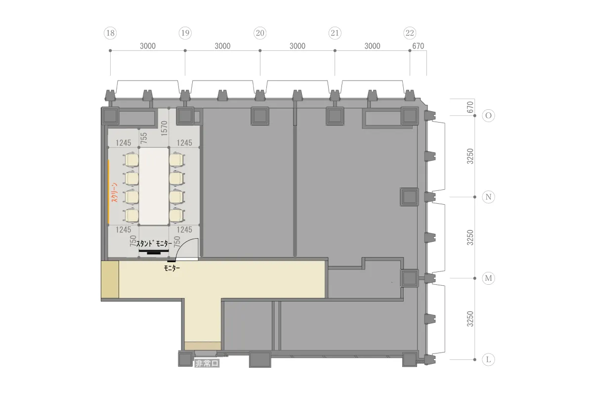 ミーティングルームAのレイアウト