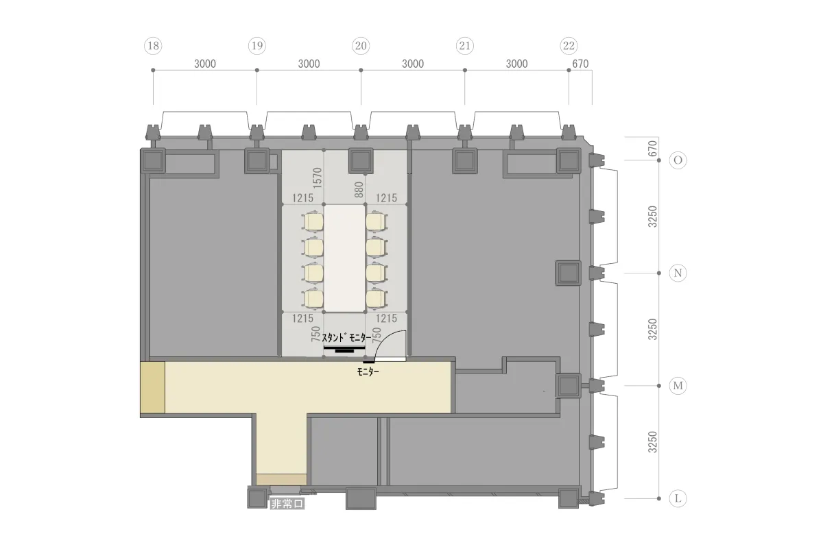 ミーティングルームBのレイアウト
