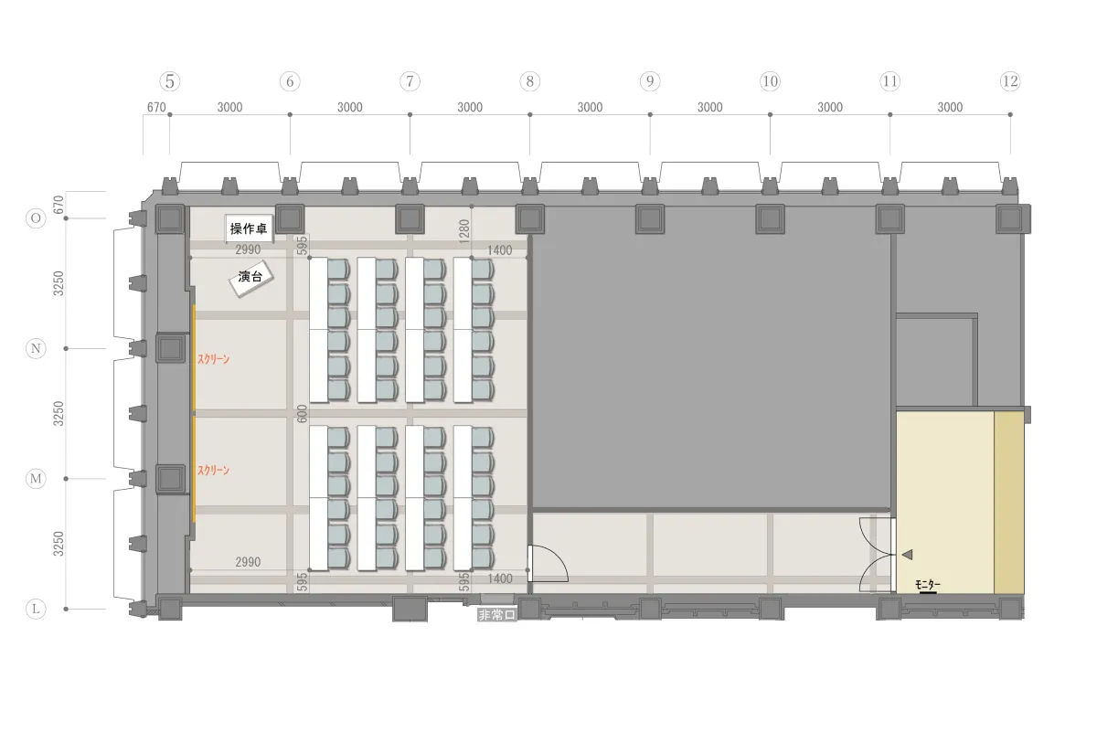 コンファレンスA-1 スクール形式のレイアウト